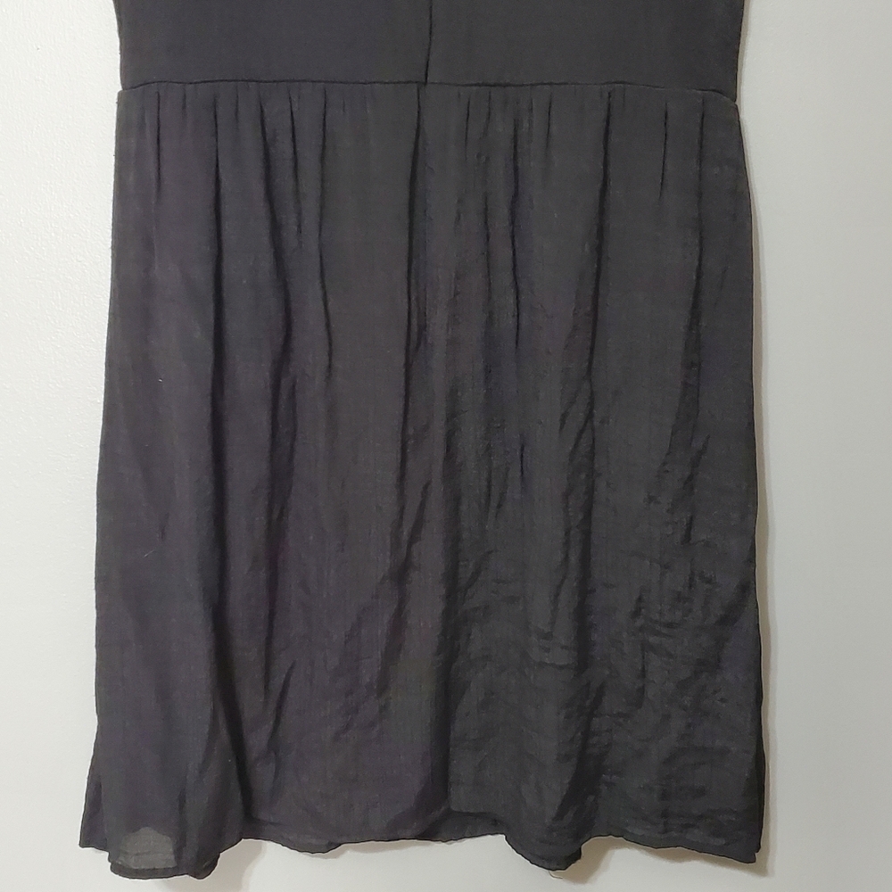 AGB Black Midi Dress with Multicolor Embroidered Floral Design Size 14 - Picture 8 of 11